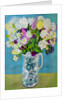 Flowers in a Jug, turquoise decoration, 2011 by Joan Thewsey