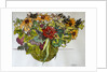 Rudbeckia with foliage in a basket, 2011 by Joan Thewsey