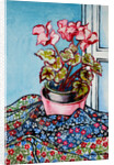 Cyclamen with Patterned Fabrics, 1999 by Joan Thewsey