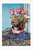 Cyclamen with Patterned Fabrics, 1999 by Joan Thewsey