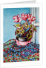 Cyclamen with Patterned Fabrics, 1999 by Joan Thewsey