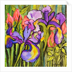 Irises and Roses, 2017 by Joan Thewsey