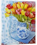 Red and yellow tulips in a Copeland jug by Joan Thewsey