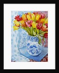 Red and yellow tulips in a Copeland jug by Joan Thewsey