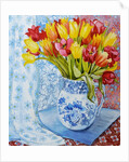 Red and yellow tulips in a Copeland jug by Joan Thewsey