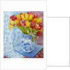 Red and yellow tulips in a Copeland jug by Joan Thewsey