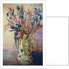 Iris, Tulips and Pink Spider Lilies in a Japanese Jug by Joan Thewsey