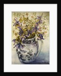 Iris, Chrysanthemums and Carnations in a Copeland Jug by Joan Thewsey