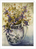 Iris, Chrysanthemums and Carnations in a Copeland Jug by Joan Thewsey