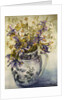 Iris, Chrysanthemums and Carnations in a Copeland Jug by Joan Thewsey