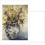 Iris, Chrysanthemums and Carnations in a Copeland Jug by Joan Thewsey