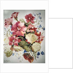 Petunias, Lobelias, Begonias and Strawberries in a Terrace Pot by Joan Thewsey