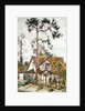 Cottage with Fir Tree by Joan Thewsey