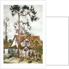 Cottage with Fir Tree by Joan Thewsey