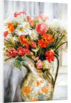 Mixed Flowers with Chrysanthemums in a Jug by Joan Thewsey