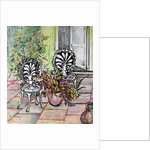 Chairs on the Terrace, with pots by Joan Thewsey