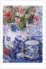 Gerberas in a Coalport Jug with Blue Pots by Joan Thewsey