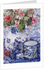 Gerberas in a Coalport Jug with Blue Pots by Joan Thewsey