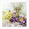 Figs, Grapes and Pears with Marguerites by Joan Thewsey