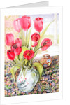 Tulips in a Rye Jug by Joan Thewsey