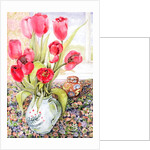 Tulips in a Rye Jug by Joan Thewsey