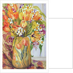 Tulips and Narcissi in an Art Nouveau Vase by Joan Thewsey