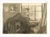 G P Boyce with Fanny Cornforth at Rossetti's Studio, Chatham Place, c.1858 by Dante Gabriel Charles Rossetti