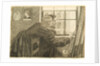 G P Boyce with Fanny Cornforth at Rossetti's Studio, Chatham Place, c.1858 by Dante Gabriel Charles Rossetti
