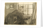 G P Boyce with Fanny Cornforth at Rossetti's Studio, Chatham Place, c.1858 by Dante Gabriel Charles Rossetti