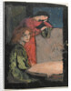Two Girls by a Table Look out on a Starry Night, 1905 by Frederick Cayley Robinson