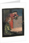 Two Girls by a Table Look out on a Starry Night, 1905 by Frederick Cayley Robinson