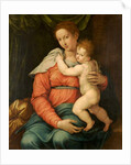 Virgin and Child Before a Green Curtain by Girolamo Siciolante