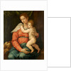 Virgin and Child Before a Green Curtain by Girolamo Siciolante