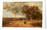 A Road by a Common: Windy Day, c.1840-59 by David Cox