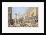 The Piazzetta at Venice by Luca Carlevaris