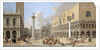 The Piazzetta at Venice by Luca Carlevaris