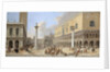 The Piazzetta at Venice by Luca Carlevaris