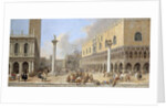 The Piazzetta at Venice by Luca Carlevaris