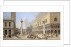 The Piazzetta at Venice by Luca Carlevaris