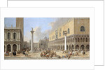 The Piazzetta at Venice by Luca Carlevaris