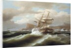 An American Ship in Distress, 1841 by Thomas Birch