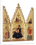 The Madonna of the Humility with St. Catherine of Alexandria, St. Christopher, the Annunciation and the Crucifixion, c.1370-75 by Niccolo di Buonaccorso