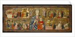 Madonna and Child and Two Angels with Twelve Scenes from the Passion, c.1310 by School Italian
