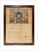 Brevet de Maître, 1814 by French School