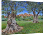 View of Cagnes Sur Mer from Renoir's garden, 2017 by Trevor Neal
