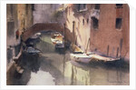 A Quiet Canal in Venice, 1990 by Trevor Chamberlain