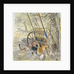 Chickens under Majorcan Cart, 1994 by Tim Scott Bolton