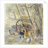 Chickens under Majorcan Cart, 1994 by Tim Scott Bolton