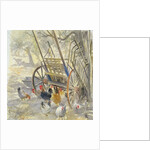 Chickens under Majorcan Cart, 1994 by Tim Scott Bolton