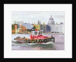 Red Tug passing St. Pauls, 1996 by Terry Scales